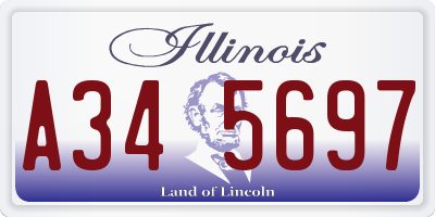 IL license plate A345697