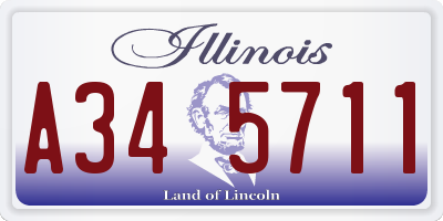 IL license plate A345711