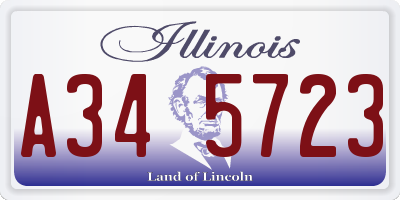 IL license plate A345723