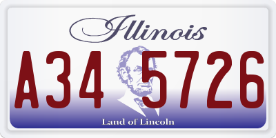 IL license plate A345726