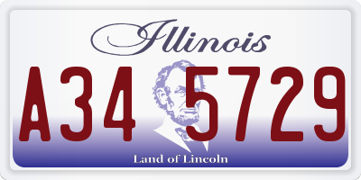 IL license plate A345729
