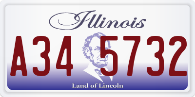 IL license plate A345732