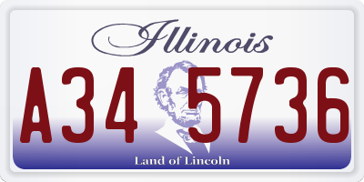 IL license plate A345736