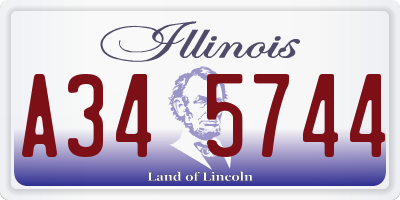 IL license plate A345744