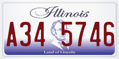 IL license plate A345746