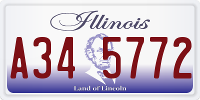 IL license plate A345772