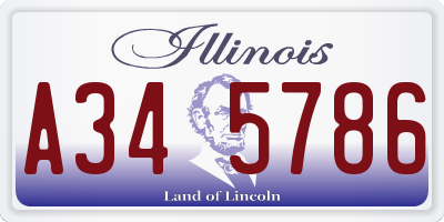 IL license plate A345786