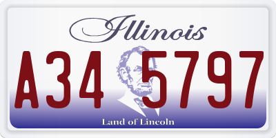 IL license plate A345797