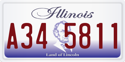 IL license plate A345811