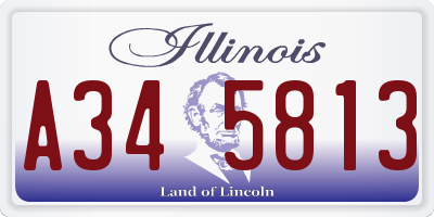 IL license plate A345813