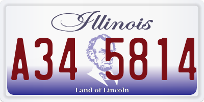 IL license plate A345814