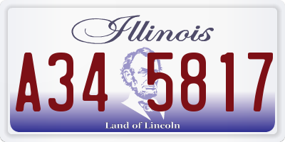 IL license plate A345817