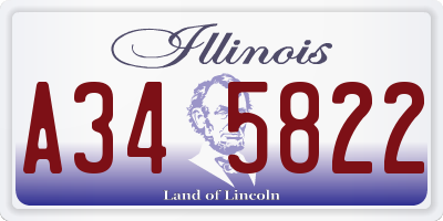 IL license plate A345822