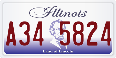 IL license plate A345824