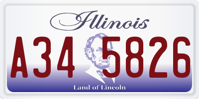 IL license plate A345826