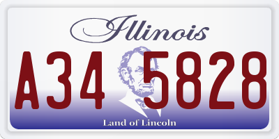 IL license plate A345828