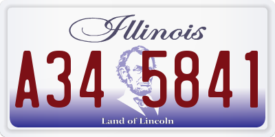 IL license plate A345841