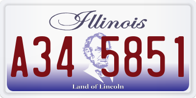 IL license plate A345851
