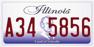 IL license plate A345856