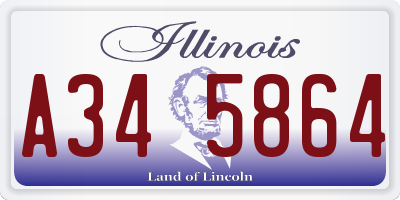 IL license plate A345864