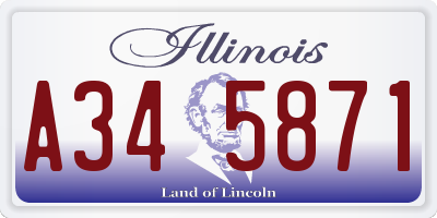 IL license plate A345871