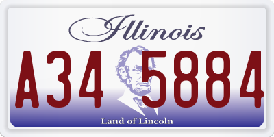 IL license plate A345884