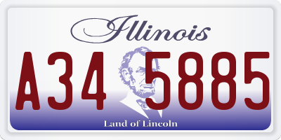 IL license plate A345885