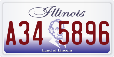 IL license plate A345896
