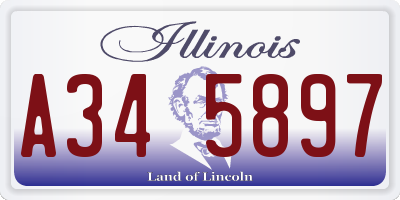 IL license plate A345897