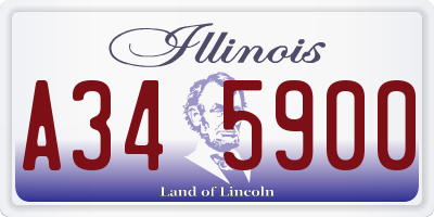 IL license plate A345900