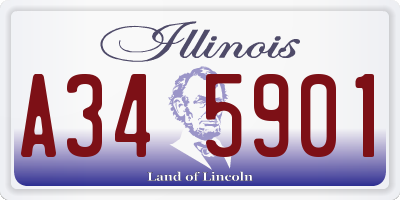 IL license plate A345901