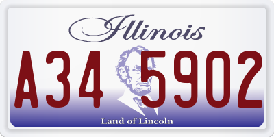 IL license plate A345902