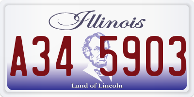 IL license plate A345903