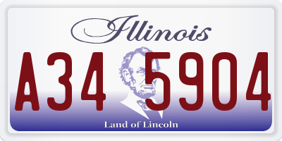 IL license plate A345904