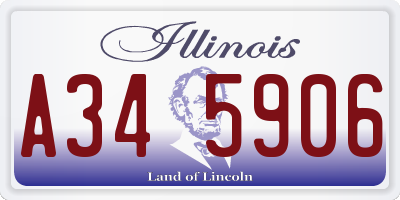 IL license plate A345906