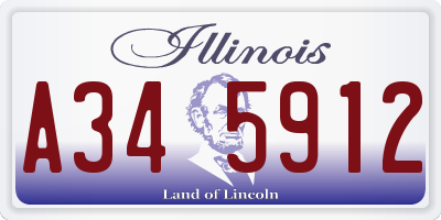 IL license plate A345912