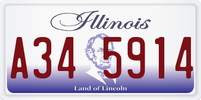 IL license plate A345914