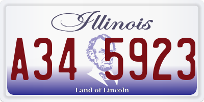 IL license plate A345923