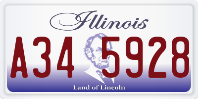 IL license plate A345928