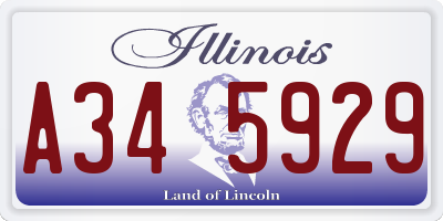 IL license plate A345929