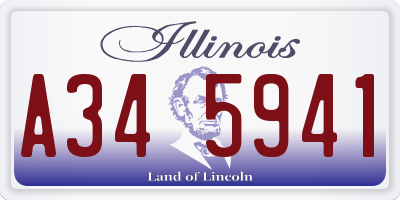 IL license plate A345941