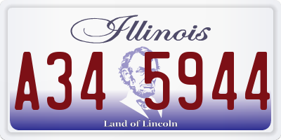 IL license plate A345944