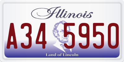 IL license plate A345950