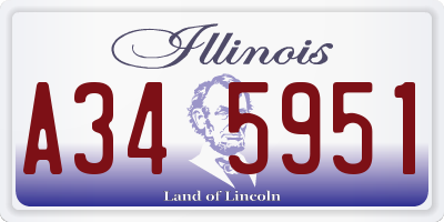 IL license plate A345951
