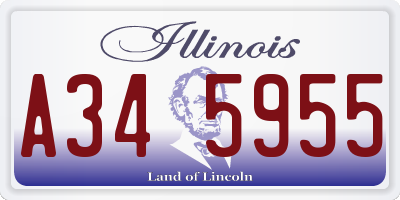 IL license plate A345955