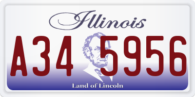 IL license plate A345956