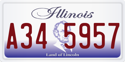 IL license plate A345957
