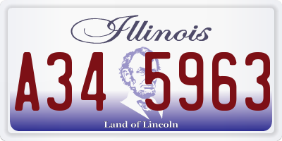 IL license plate A345963