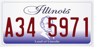 IL license plate A345971