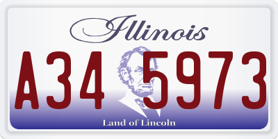 IL license plate A345973